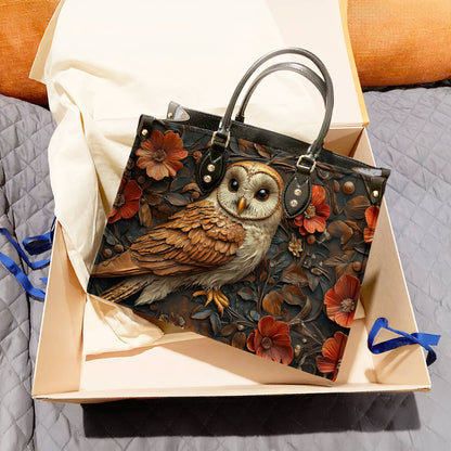 Shineful Leather Bag - Autumn Majesty Owl