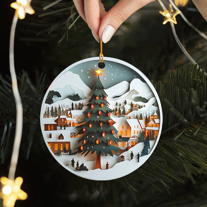 Shineful 2D Acrylic Ornament Holiday City