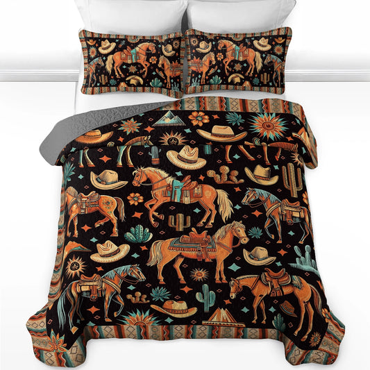 Shineful All Season Quilt 3-Piece Set - Cowboy Dreams