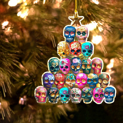 Shineful 2D Acrylic Ornament Colorful Sugar Skulls