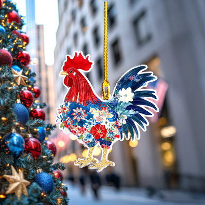 Shineful Personalized 2D Acrylic Ornament America Rooster