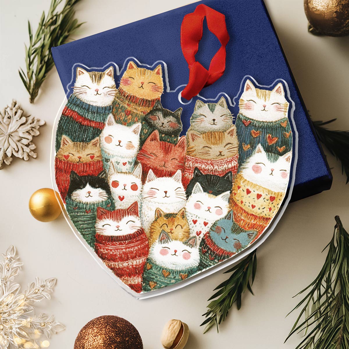 Shineful 2D Acrylic Ornament Feline Friends