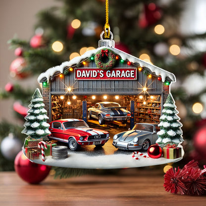 Shineful 2D Acrylic Ornament Personalized Classic Car Garage