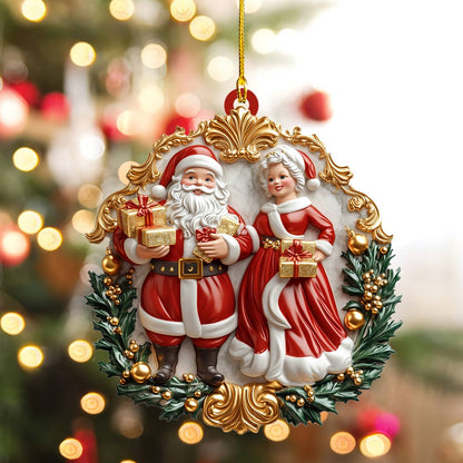 Shineful 2D Acrylic Ornament Santa & Mrs. Claus Holiday