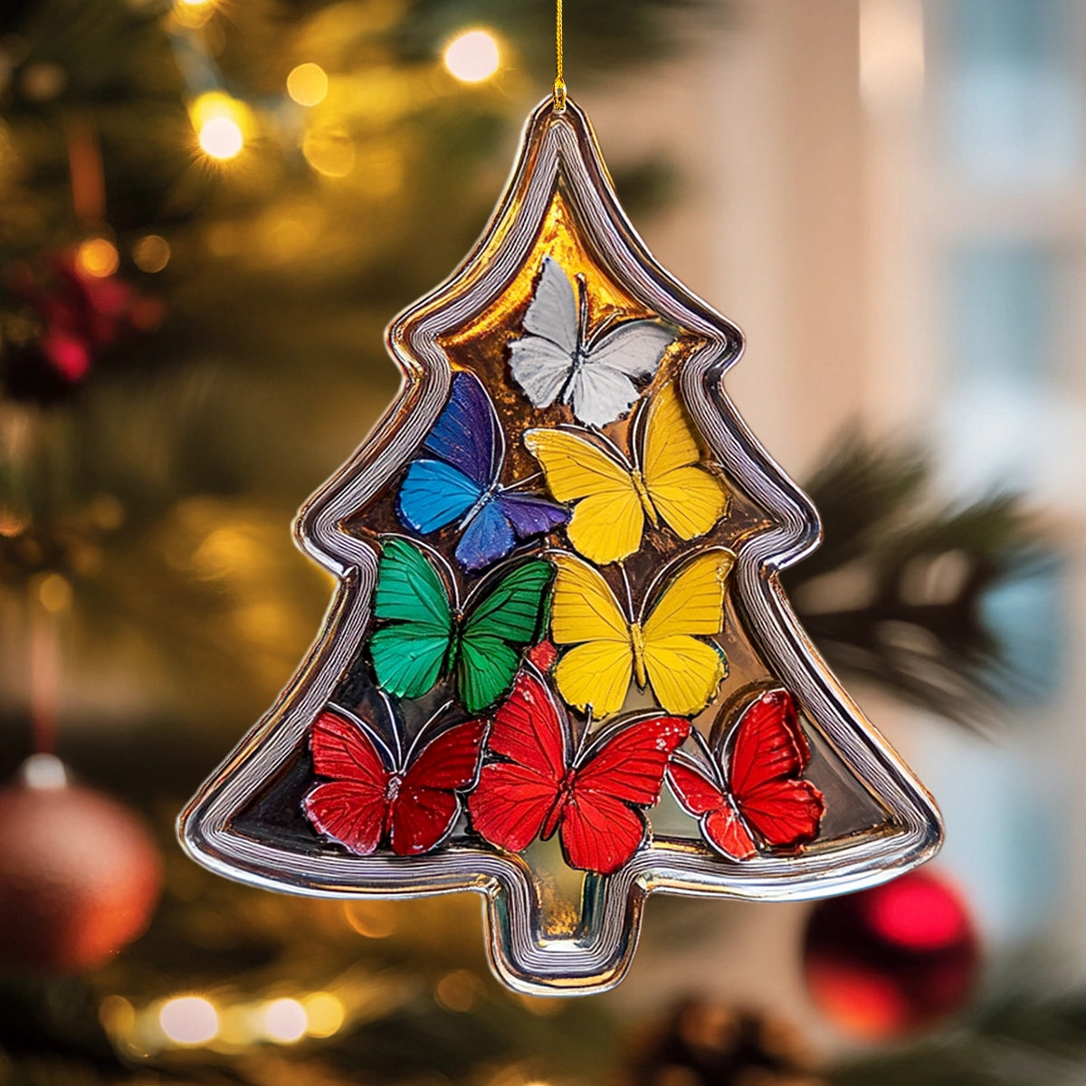 Shineful 2D Acrylic Ornament Butterfly Wishes Tree