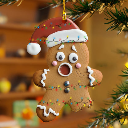 Shineful 2D Acrylic Ornament - Oops! Gingerbread Man Ornament