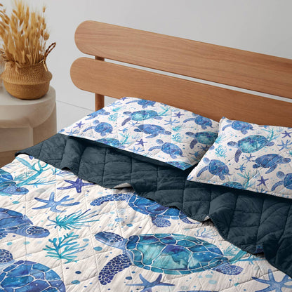 Shineful All Season Quilt 3-Piece Set Turtle Bliss