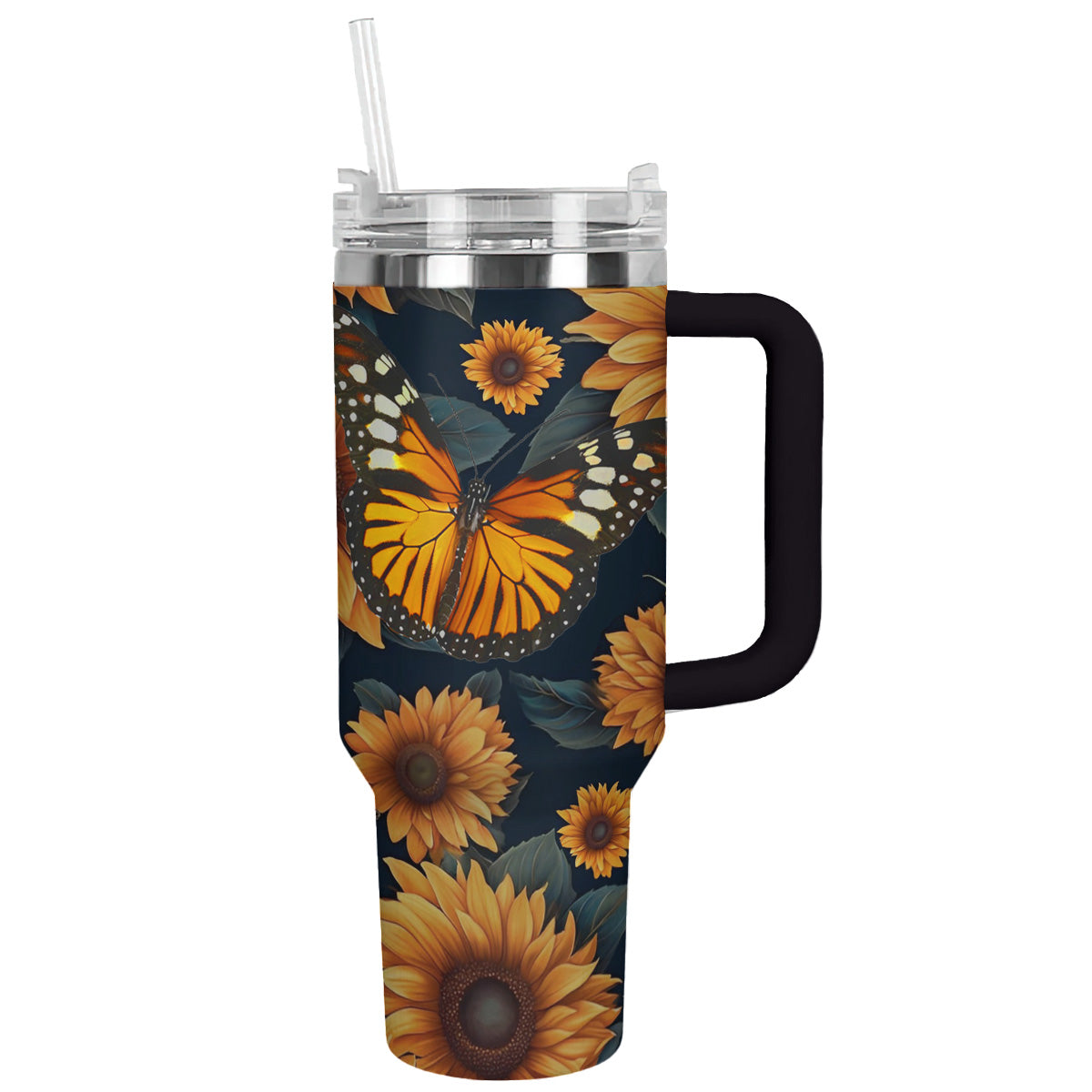 Shineful Tumbler Sunflower Monarch Butterfly