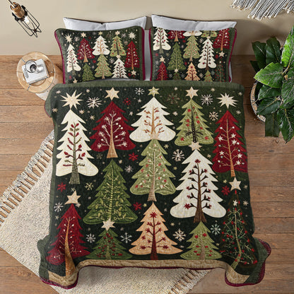 Shineful All Season Quilt 3-Piece Set Winter Woods