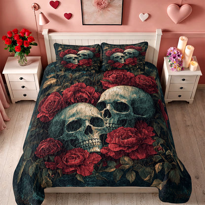 Shineful All Season Quilt 3-teiliges Set - Eternal Rose Skull