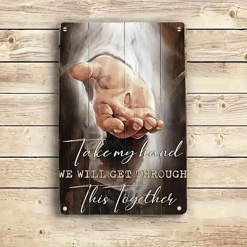 Shineful 2D Metal Sign Divine Hand of Hope