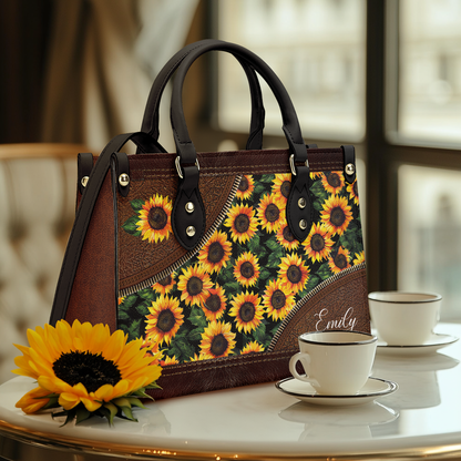 Shineful Leather Bag Sunflower Bliss