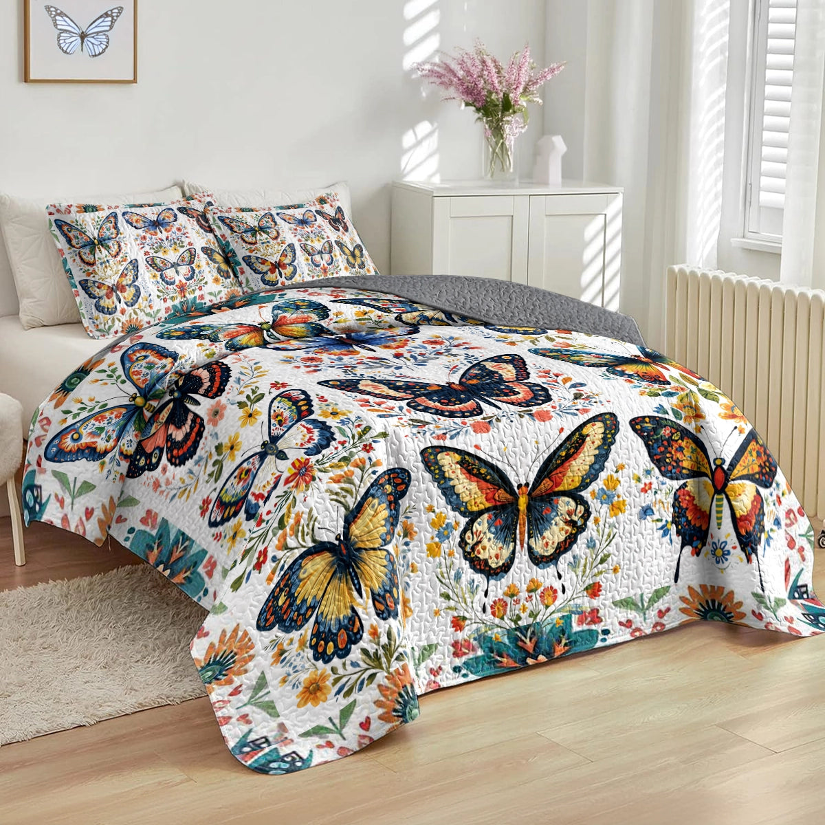 Shineful All Season Quilt 3-Piece Set - Butterfly Bliss