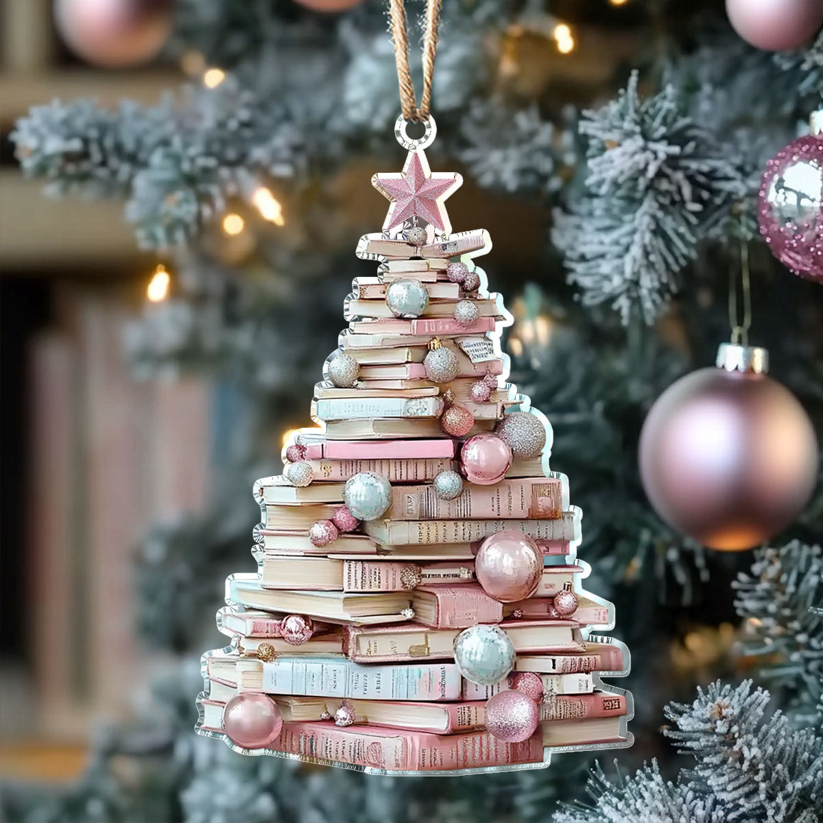 Shineful 2D Acrylic Ornament - Bookish Christmas Tree