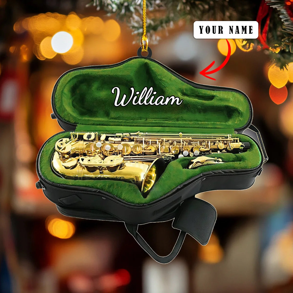 Shineful 2D Acrylic Ornament Personalized Saxophone Collection