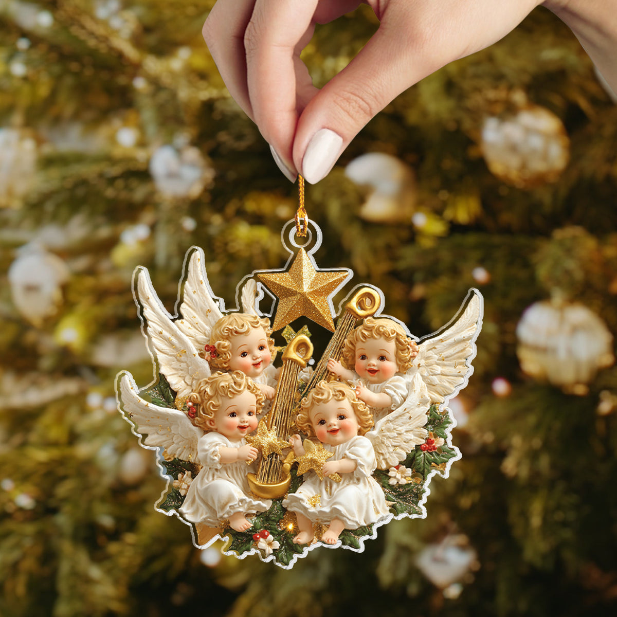 Shineful 2D Acrylic Ornament - Cherub Choir