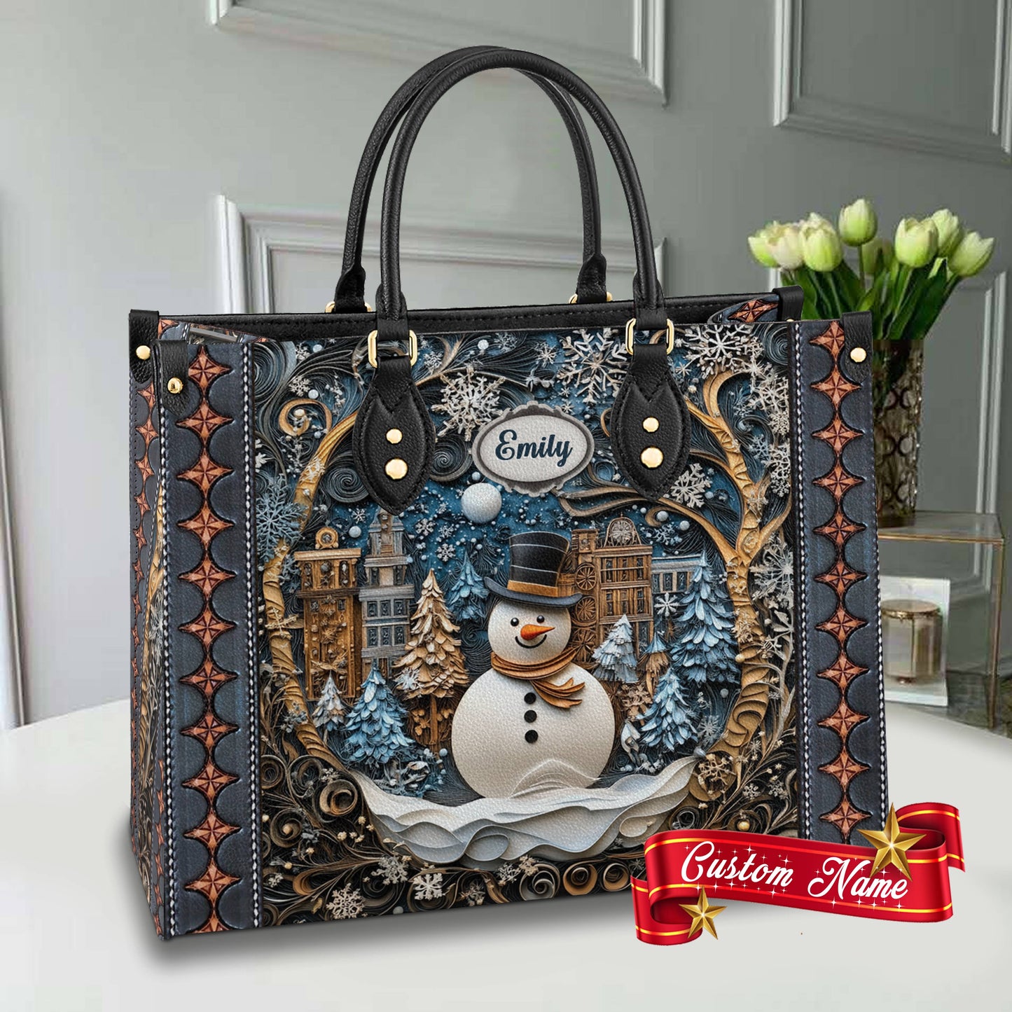 Sac en cuir brillant Frosty Night Cheer