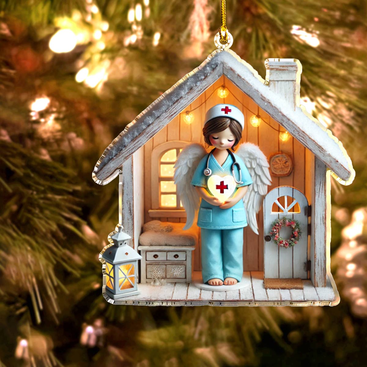 Shineful Acrylic Ornament Happy Christmas Nurse