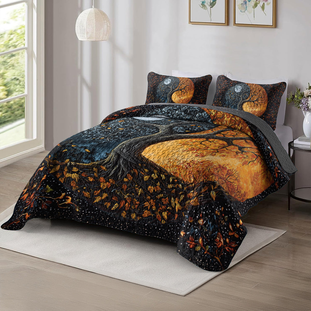 Shineful All Season Quilt 3-Piece Set - Yin-Yang Tree of Life