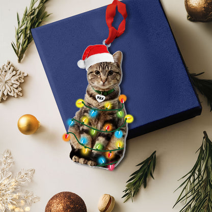 Shineful Personalized 2D Acrylic Ornament Purrfect Christmas Cat