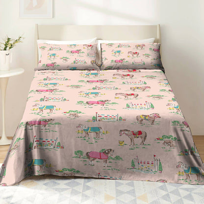 Ensemble de draps Shineful 4 pièces Courses hippiques