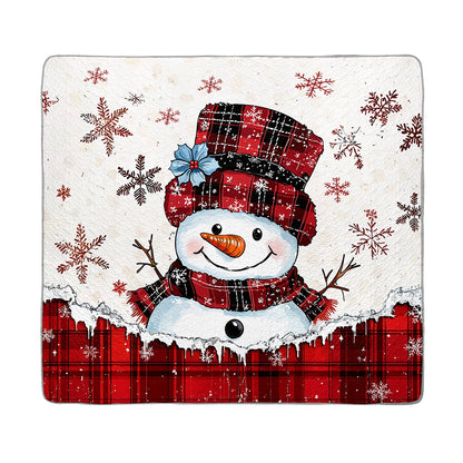 Shineful All Season Quilt 3-teiliges Set - Plaid Snowman Joy 