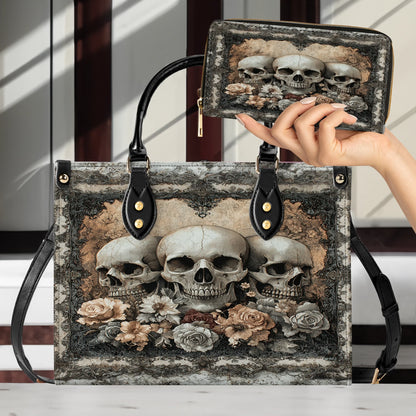 Shineful Leather Bag Ethereal Skull Garden