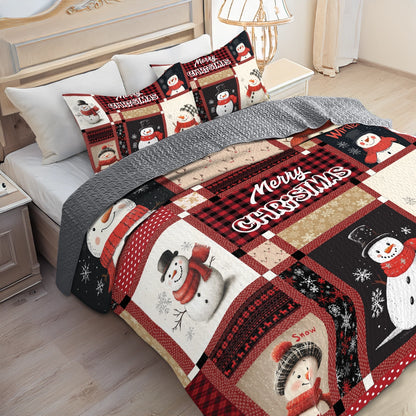 Shineful All Season Quilt 3-Piece Set - Frosty Christmas Cheer