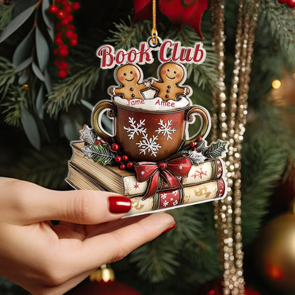 Shineful 2D Acrylic Ornament Personalized  Holiday Reads & Treats