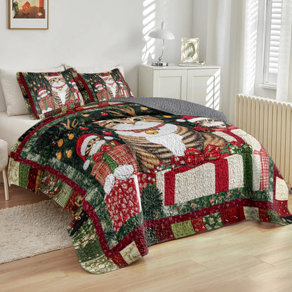 Shineful All Season Quilt 3-Piece Set Holiday Whiskers