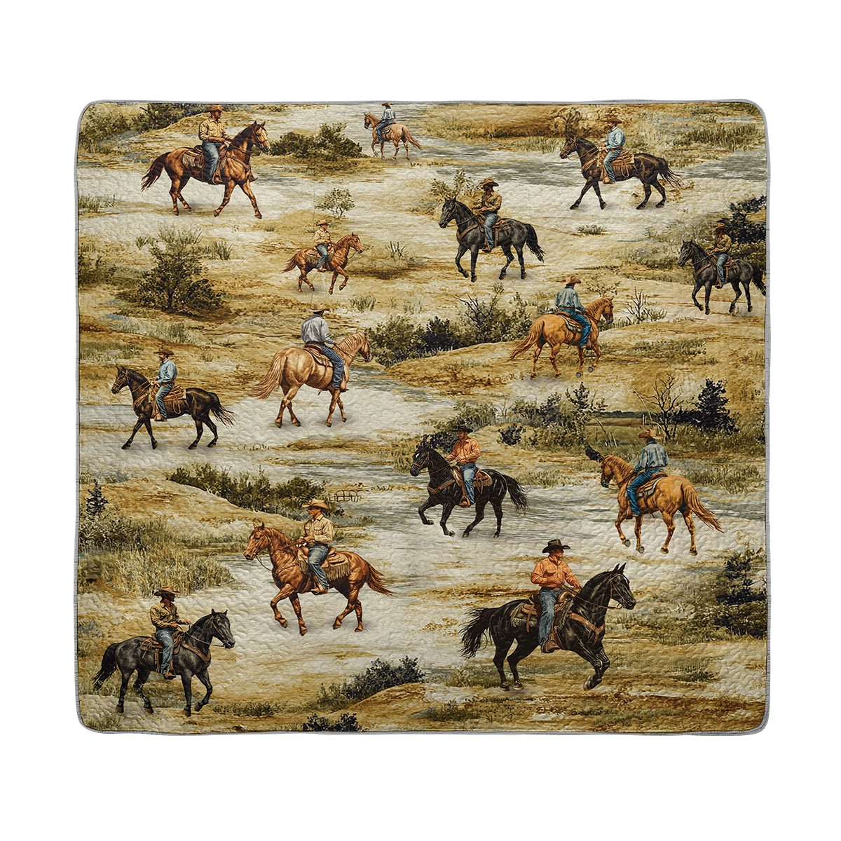 Shineful All Season Quilt 3-Piece Set - Rustlin' Cowboys