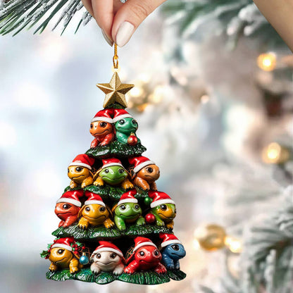 Shineful 2D Acrylic Ornament Turtle Tower Holiday