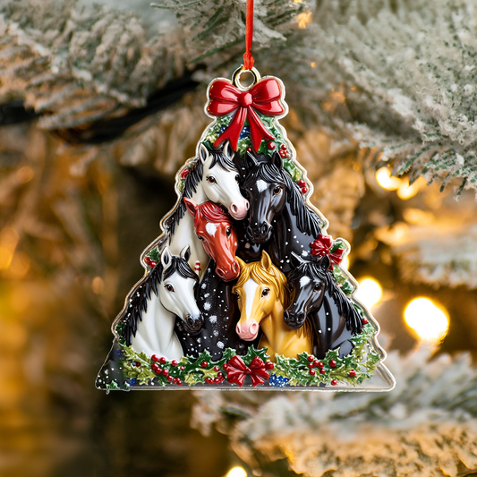 Shineful 2D Acrylic Ornament - Festive Joyful Horse