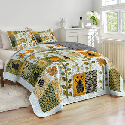 Shineful All Season Quilt 3-Piece Set - Bloom & Buzz