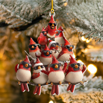 Shineful 2D Acrylic Ornament - Cool Cardinal Crew