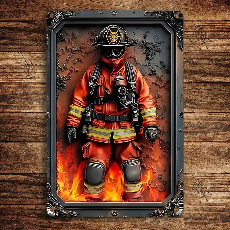 Shineful 2D Metal Sign Firefighter's Sacrifice