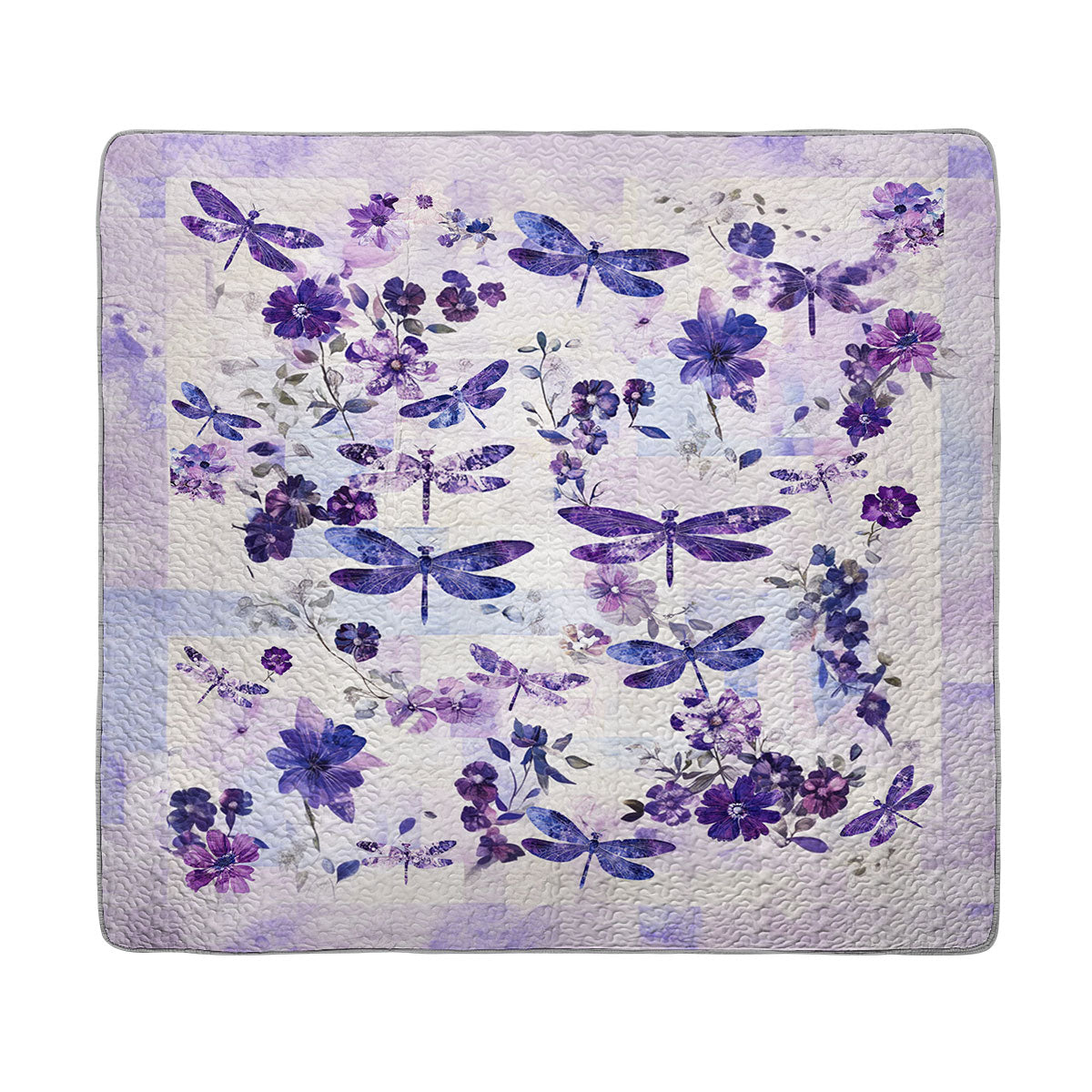 Shineful All Season Quilt 3-Piece Set Dragonfly's Blossom Haven