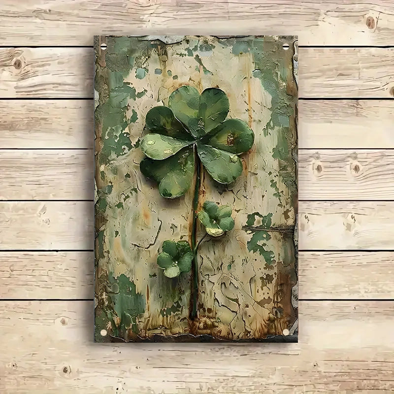 Shineful 2D Metal Sign Rustic Shamrock