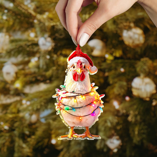 Shineful Acrylic Ornament Christmas Chicken