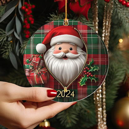 Shineful 2D Acrylic Ornament Merry Santa