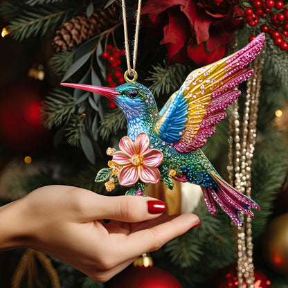 Shineful 2D Acrylic Ornament Radiant Hummingbird Harmony