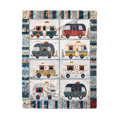 Shineful Fleece Blanket Lovely Camper