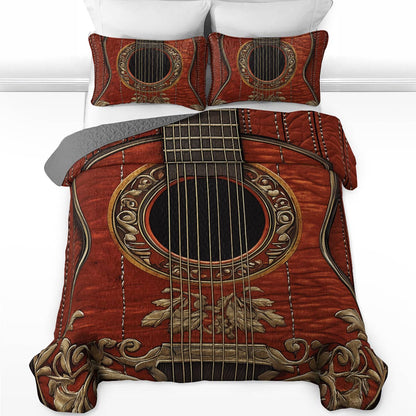 Shineful All Season Quilt 3-Piece Set - Rustic Elegance Acoustic