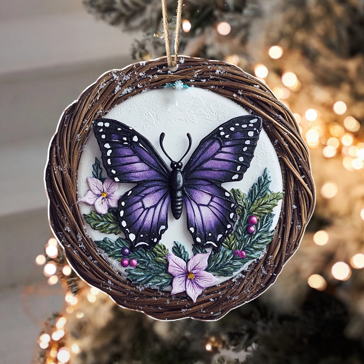 Shineful 2D Acrylic Ornament Enchanted Winter Butterfly