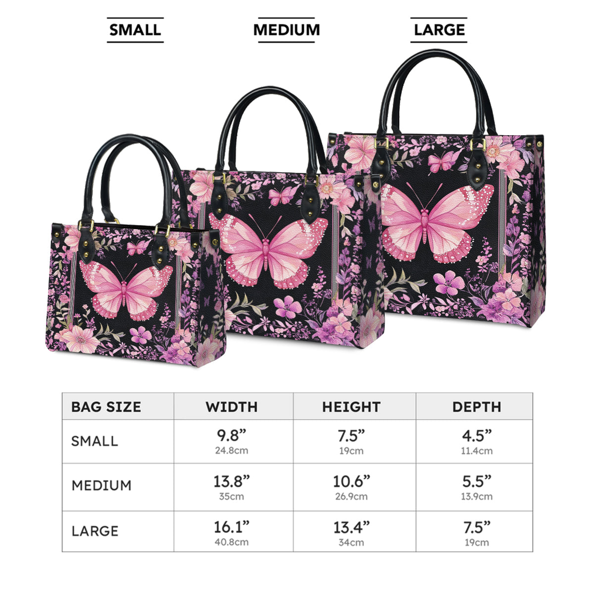 Shineful Leather Bag Charming Butterfly Bloom