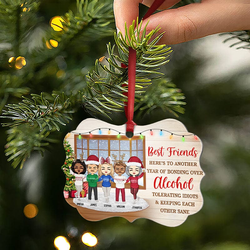 Best Friends Keeping Each Other Sane - Christmas Gift For Bff And Colleagues Personalized Custom