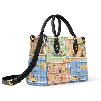 Shineful Leather Bag Winnie the Pooh Patchwork Bliss