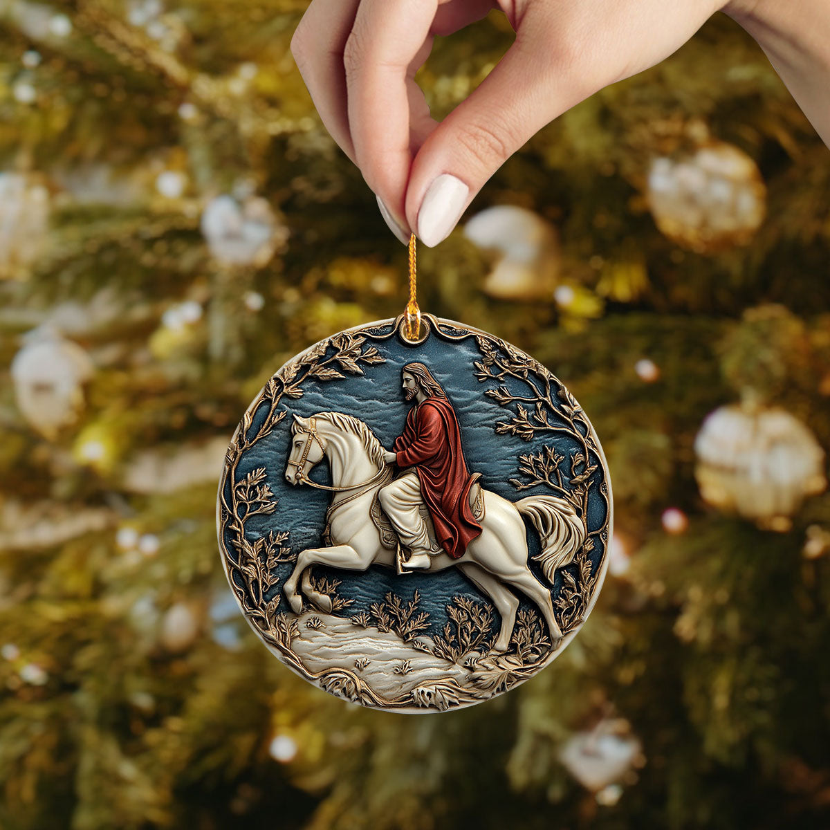 Shineful 2D Acrylic Ornament - Triumphant Savior on White Steed