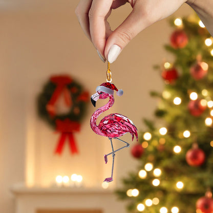 Shineful 2D Acrylic Ornament Crystal Flamingo