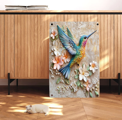 Shineful 2D Metal Sign Wings of Joy Hummingbird